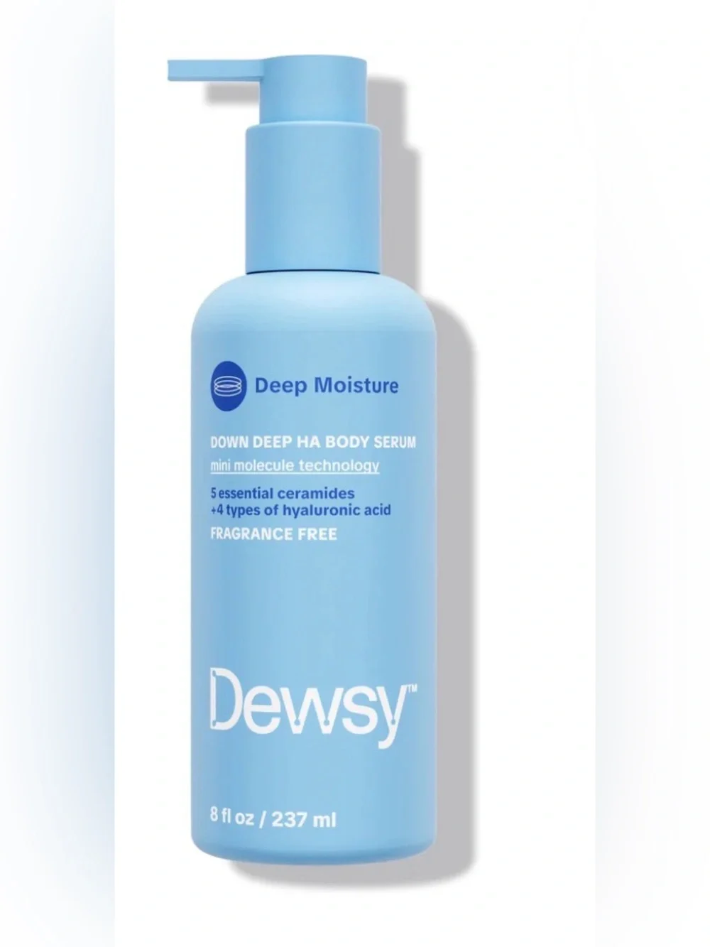 Dewsy Down Deep HA Body Serum Deep Moisture, Fragrance Free, 8 fl oz